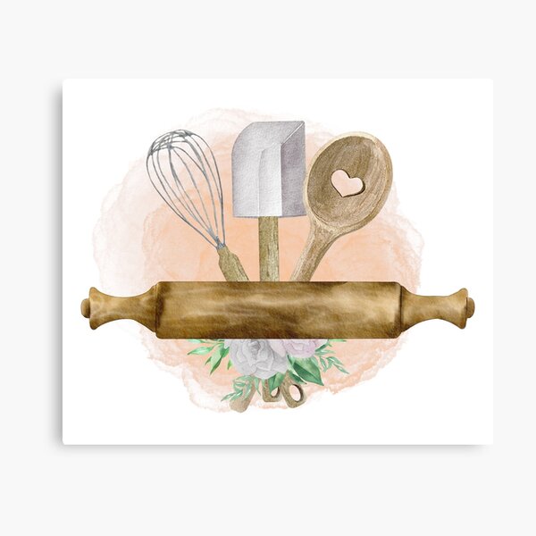 Farmhouse Kitchen Utensils Art Board Print for Sale by Lynnea Washburn