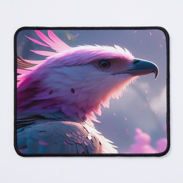Item preview, Pink Predator Falcon Hawk with Dusty Clouds and Gray Sky designed and sold by deniselynnimage.