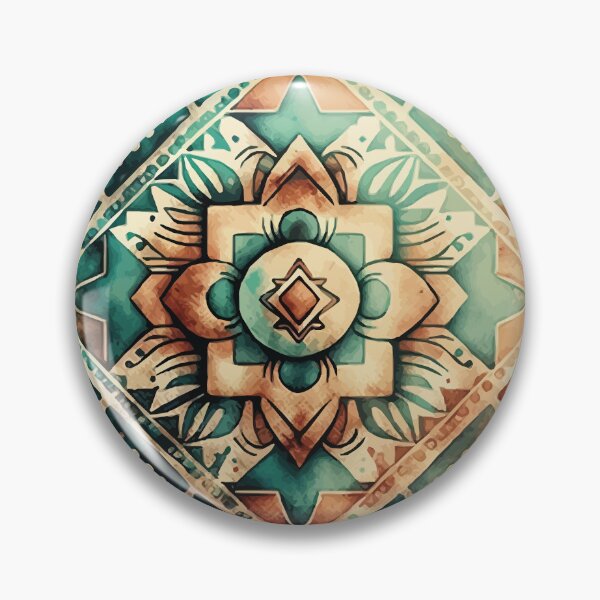 Aperçu de l'œuvre Un motif aztèque bohème du sud-ouest en forme de losange - Motifs Boho Chic créée et vendue par GVRDesign.