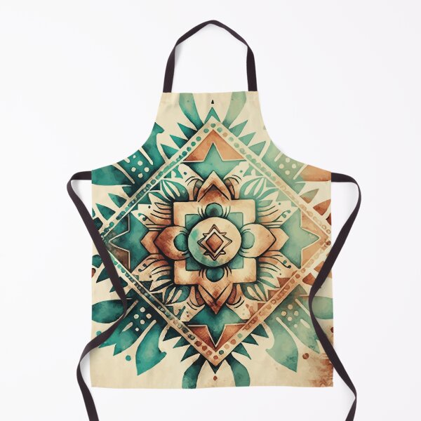 Aperçu de l'œuvre Un motif aztèque bohème du sud-ouest en forme de losange - Motifs Boho Chic créée et vendue par GVRDesign.