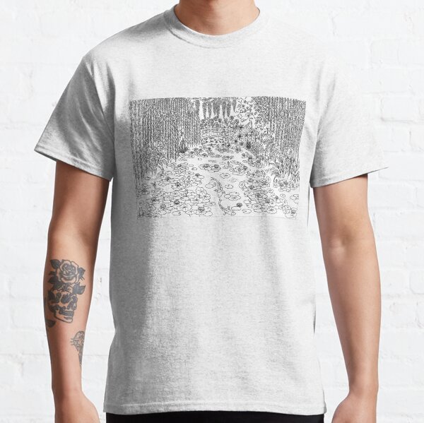 Vista previa del artículo con la obra «Jardín de Monet - Line Art», diseñado y vendido por m-lapino.