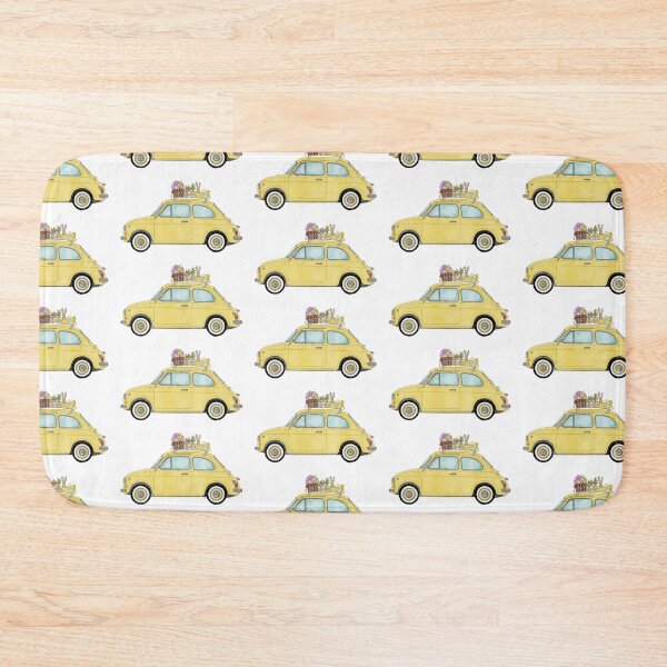 Item preview, Retro Fiat 500 with Easter Bunny and Eggs designed and sold by portosabbia.