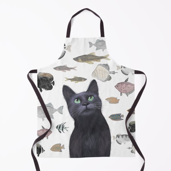 Item preview, Birthday Black Cat and the Party Fish Gift designed and sold by Andreea Dumez.