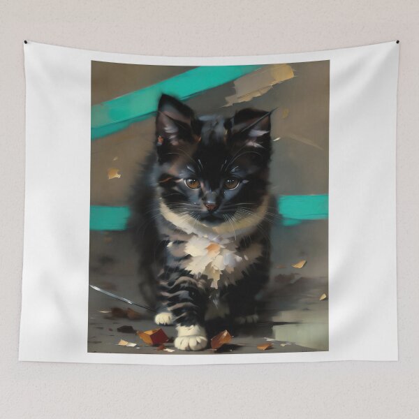 Item preview, Feline Intimacy: A personal kitty oil painting designed and sold by KH-GardenEden.