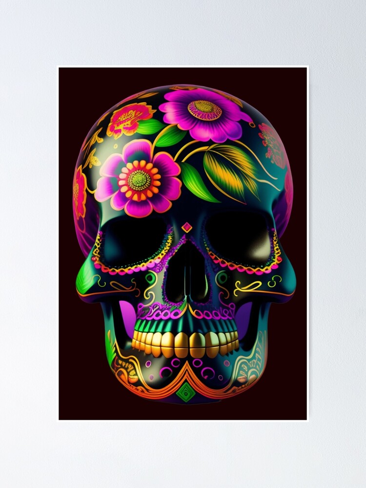 Thumbnail 1 of 3, Poster,  Skull  Color designed and sold by FashionMachine.