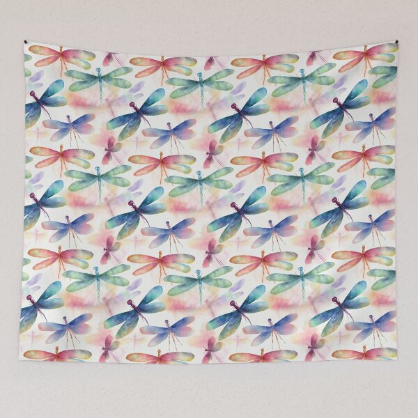 Item preview, Nature's Elegance: Watercolour Dragonfly Pattern Print Collection designed and sold by ThePurpleMelon.
