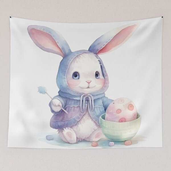 Item preview, Easter bunny painting egg designed and sold by AnimalsCartoon.