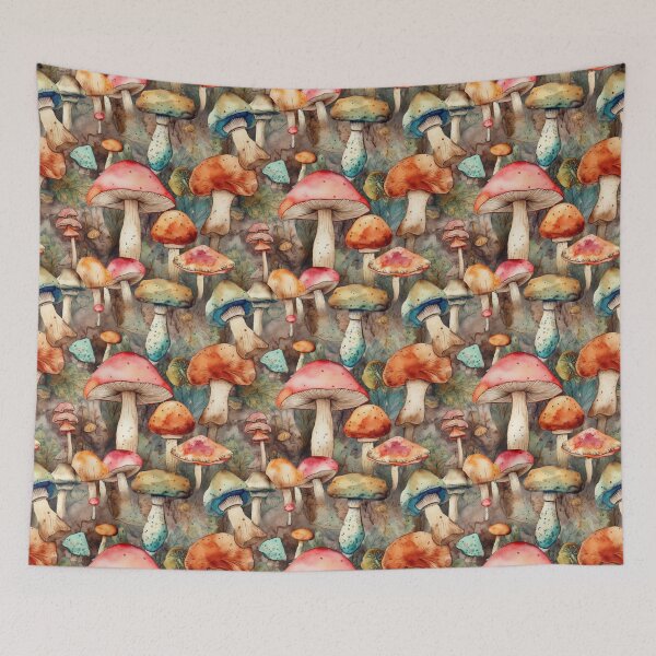 Item preview, Reddish Mushrooms designed and sold by TinaDonovanArt.