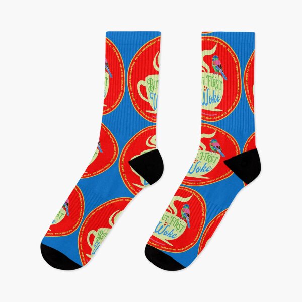 Item preview, PMD00674 Progressive Movement Designs funny But First Woke design shows you understand woke support progressive policy goals for progressive Democrats Independents and Bernie Sanders supporters designed and sold by ProgressiveLeft.