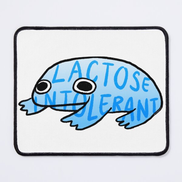 Item preview, Lactose Intolerant and My Tummy Hurt | blue gradient crying frog, frog sticker designed and sold by iristocat.