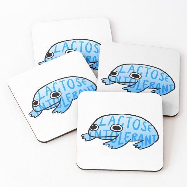 Item preview, Lactose Intolerant and My Tummy Hurt | blue gradient crying frog, frog sticker designed and sold by iristocat.