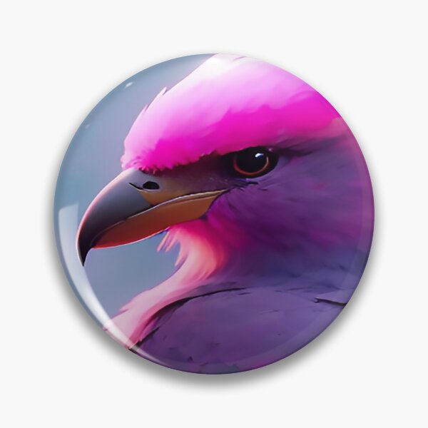 Item preview, Pink Feathered Blue Jay with Fluffy Clouds and Gray Skies designed and sold by deniselynnimage.
