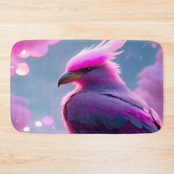 Item preview, Pink Feathered Blue Jay with Fluffy Clouds and Gray Skies designed and sold by deniselynnimage.