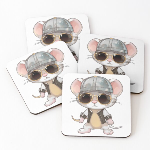 Item preview, A chibi mouse with a cap, sunglasses and jacket designed and sold by InspiringInk.