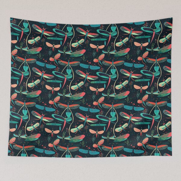 Item preview, Fly into Style: Discover Our Stunning Dragonfly Pattern Collection for Apparel and Homeware designed and sold by ThePurpleMelon.