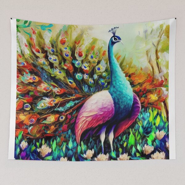 Item preview, Majestic Peacock Artificial Intelligence Generated Art designed and sold by DeevaValli.