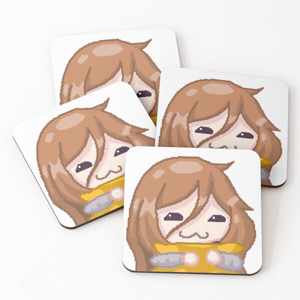 Item preview, PillowG1rl Emote with an orange pillow designed and sold by InspiringInk.