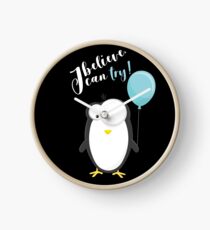 Penguin white Clock