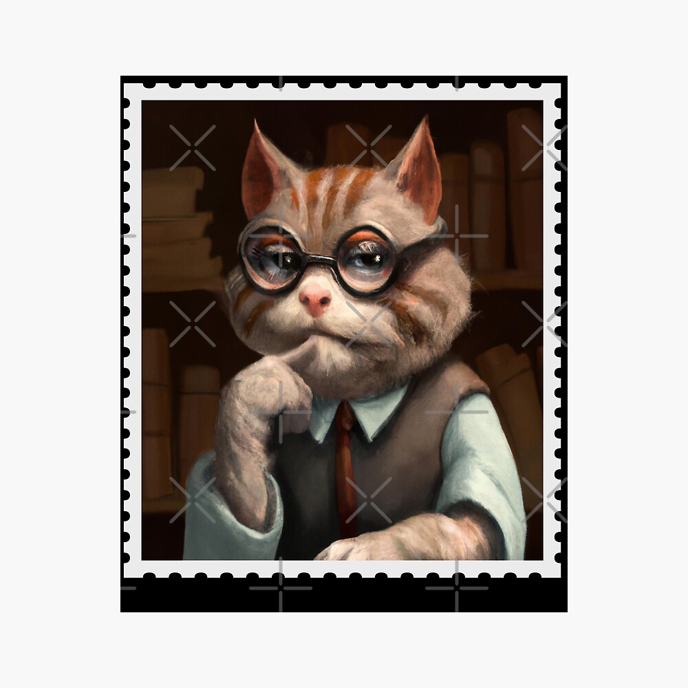Professor Whiskers - The Purr-fectly Dapper Feline in Glasses and Cardigan — Tote Bag