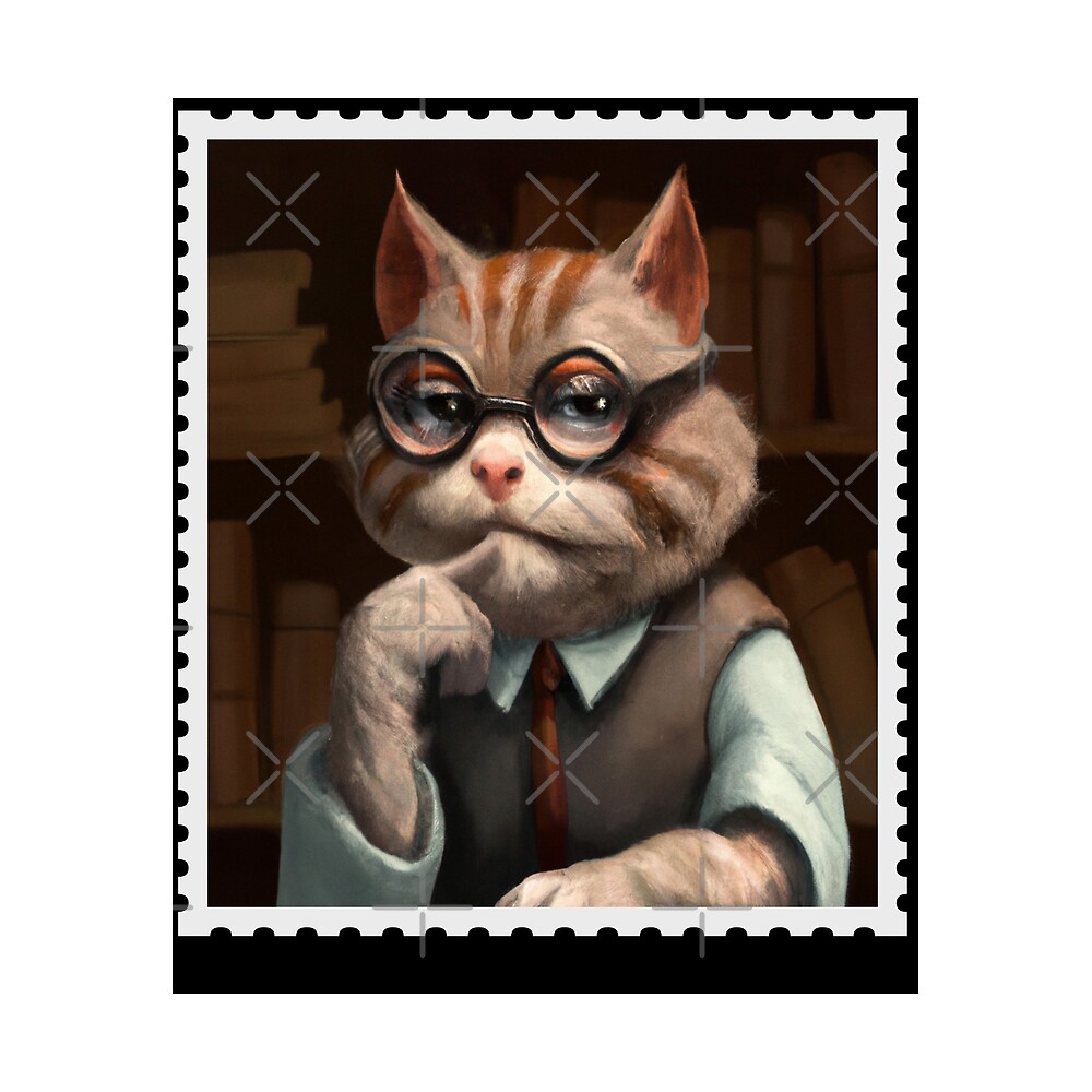 Professor Whiskers - The Purr-fectly Dapper Feline in Glasses and Cardigan — Mug