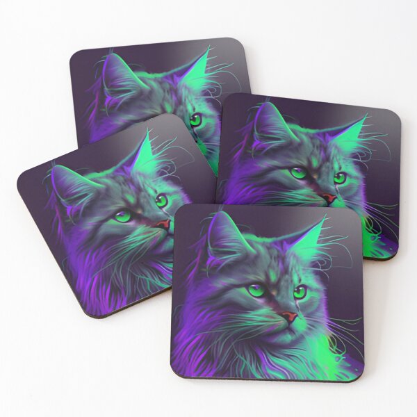 Item preview, Neon cat designed and sold by Alifoxs.