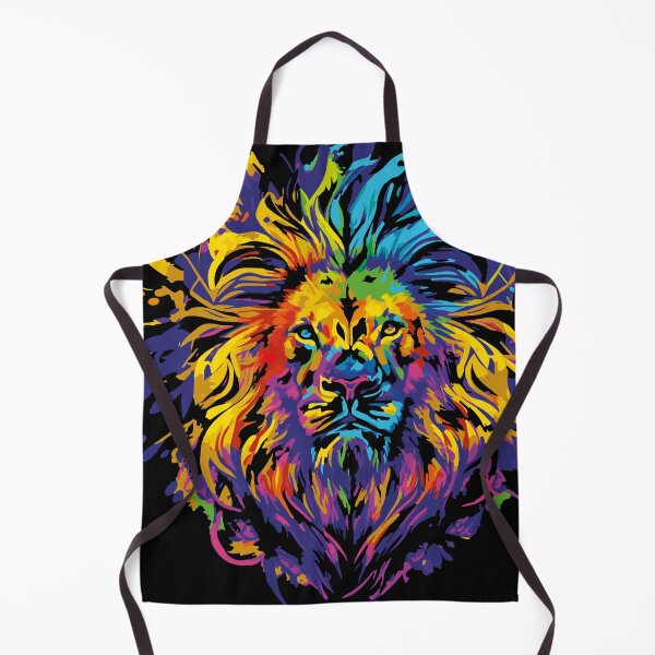 Item preview, Lion face with colorful design for lion lovers designed and sold by HBWOLFARTS.