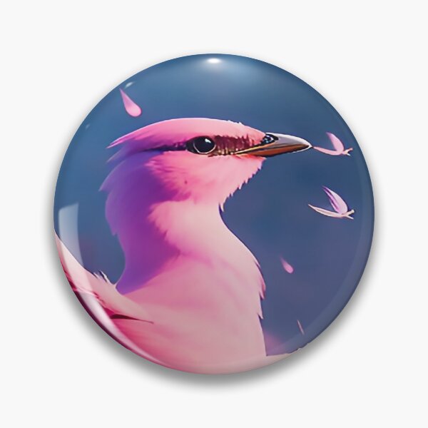 Item preview, Pink Feathered Bird Wings Spread in flight with Dusty Clouds and Night Sky designed and sold by deniselynnimage.