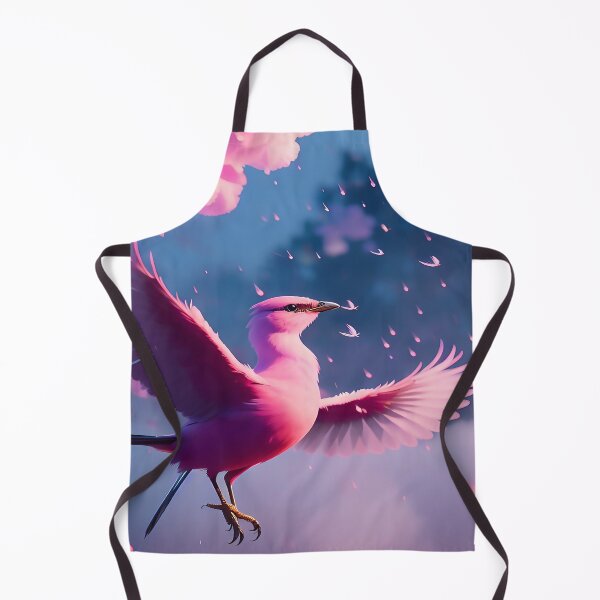 Item preview, Pink Feathered Bird Wings Spread in flight with Dusty Clouds and Night Sky designed and sold by deniselynnimage.