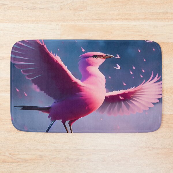 Item preview, Pink Feathered Bird Wings Spread in flight with Dusty Clouds and Night Sky designed and sold by deniselynnimage.