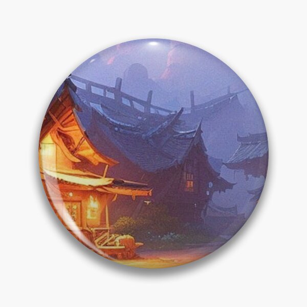 Item preview, Epic village at night designed and sold by hedoniism-shop.