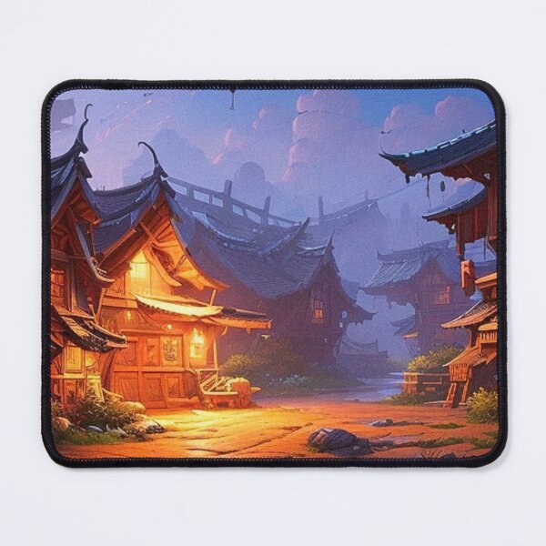 Item preview, Epic village at night designed and sold by hedoniism-shop.