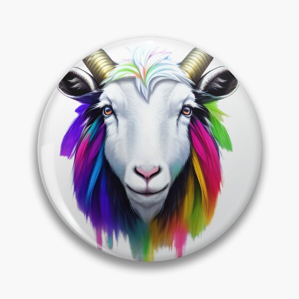 Item preview, White goat head sticker designed and sold by Laxo_.