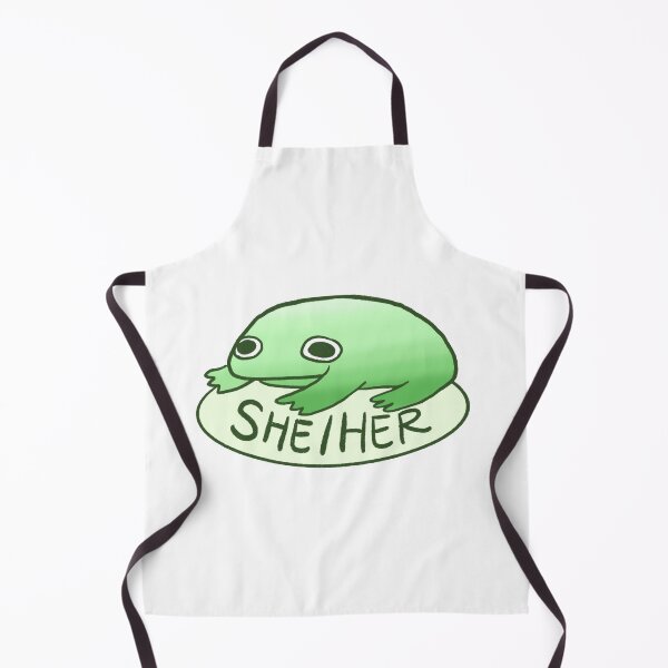 Item preview, SHE/HER FROG | Pronoun Tag, Pronoun Sticker, Pronouns, Frog Stickers designed and sold by iristocat.