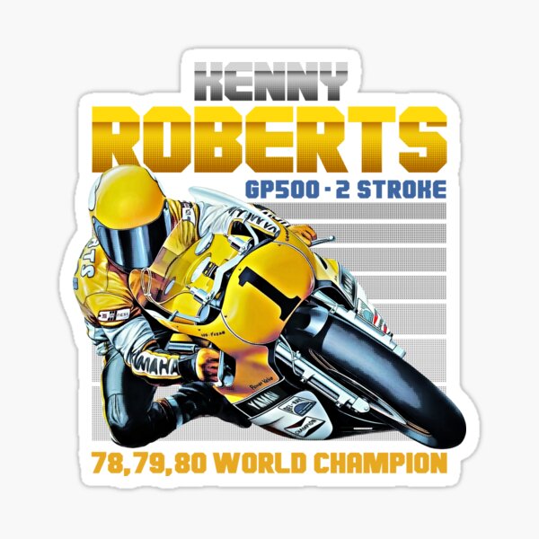 Kenny Roberts Motogp Champion style rétro des années 70 Sticker