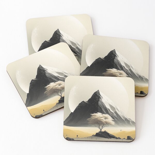 Item preview, Minimalism Art - Lunar Mountain designed and sold by KappaStoryArt.