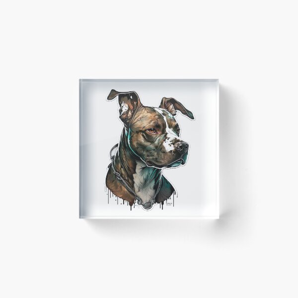 Item preview, Stoic Pitbull Sticker: Inner Strength Unleashed! designed and sold by EliteStickerArt.