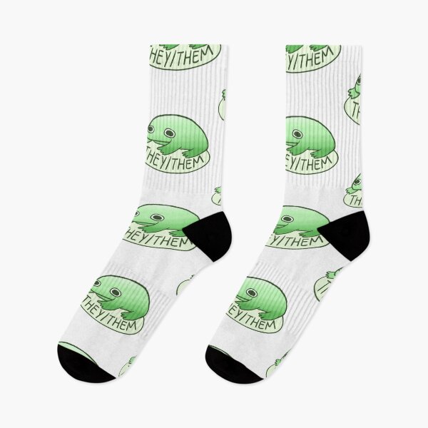 Item preview, THEY/THEM FROG | Pronoun Tag, Pronoun Sticker, He Him Pronouns, Frog Stickers designed and sold by iristocat.