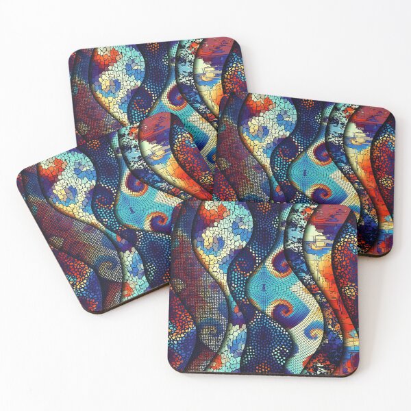 Item preview, Mosaic pattern swirl designed and sold by TondoMeander.