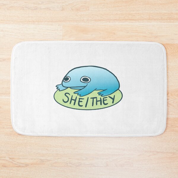 Item preview, SHE/THEY FROG | Pronoun Tag, Pronoun Sticker, Frog Stickers, Frog Pins designed and sold by iristocat.