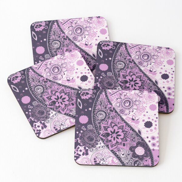 Item preview, Pink and purple ombre paisley pattern designed and sold by ArtarTaskique.