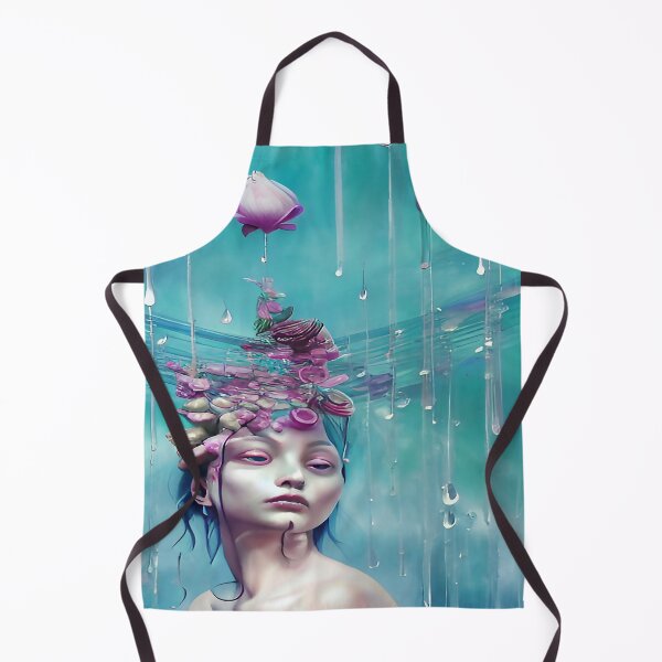 Item preview, Abstract Saddened Female in the Rain with Floret Petals Falling from the Sky designed and sold by deniselynnimage.