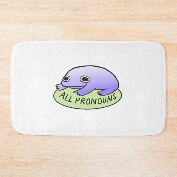 Item preview, ALL PRONOUNS FROG | Pronoun Tag, Pronoun Sticker, Purple Frog Stickers, Frog Pins designed and sold by iristocat.