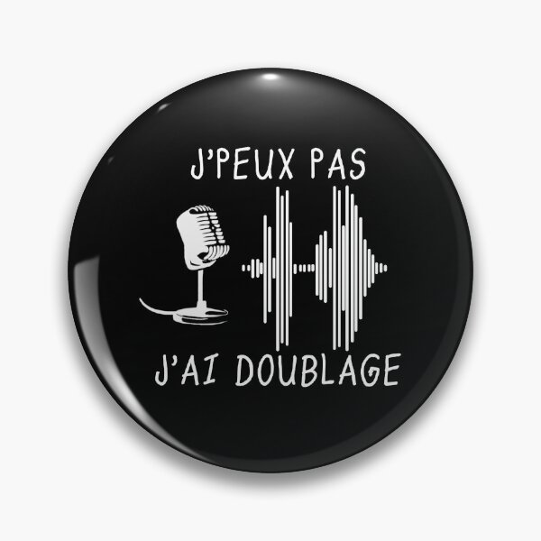 Aperçu de l'œuvre J'peux pas J'ai doublage version 1/3 blanc sur noir créée et vendue par MimiGameDraw.