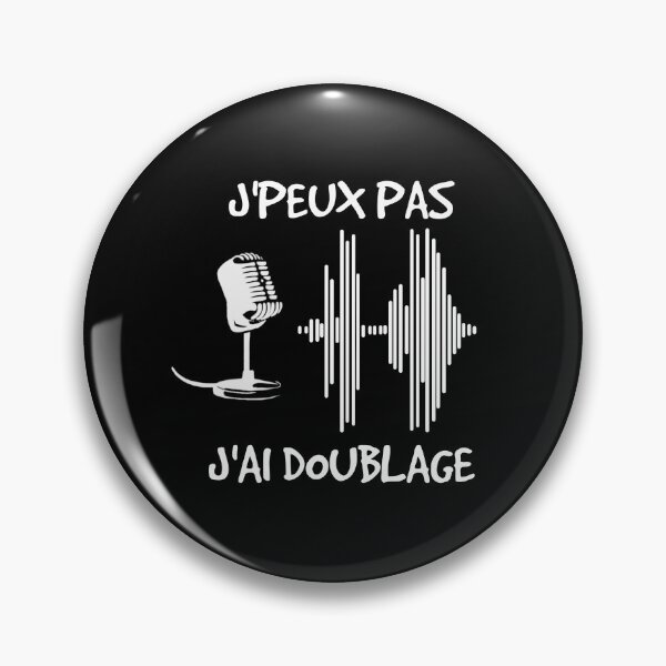 Aperçu de l'œuvre J'peux pas J'ai doublage version 2/3 blanc sur noir créée et vendue par MimiGameDraw.