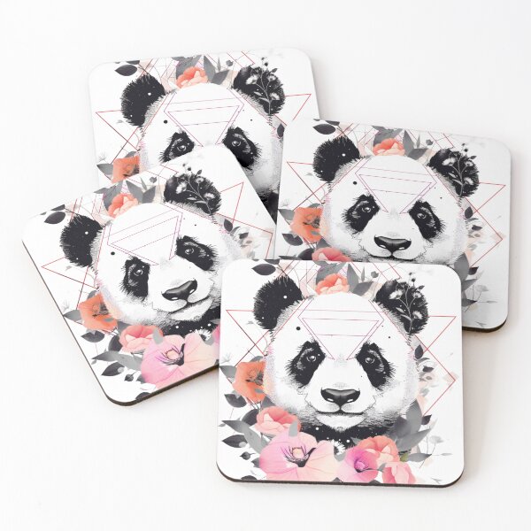 Item preview, Panda geometric illustration design designed and sold by alxndraai.