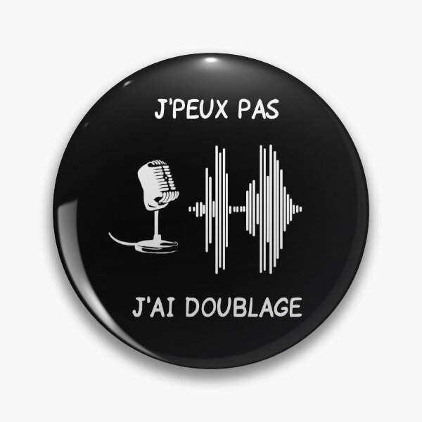 Aperçu de l'œuvre J'peux pas J'ai doublage version 3/3 blanc sur noir créée et vendue par MimiGameDraw.