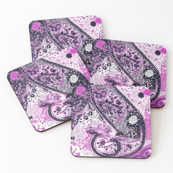 Item preview, Pink and purple ombre paisley pattern designed and sold by ArtarTaskique.