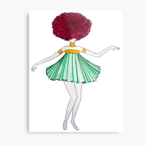 Flower Girl : Dahlia Metal Print