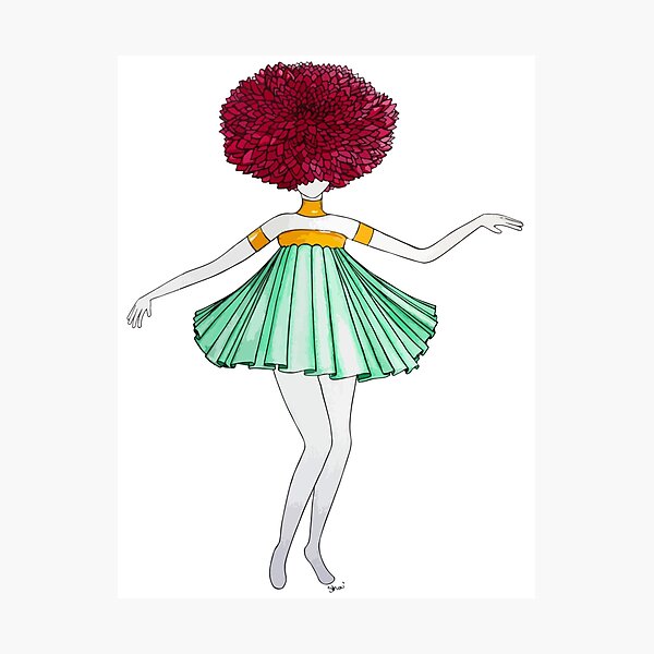 Flower Girl : Dahlia Photographic Print