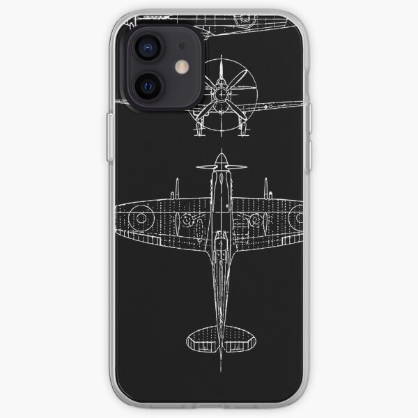 Spitfire aircraft blueprints iPhone Soft Case